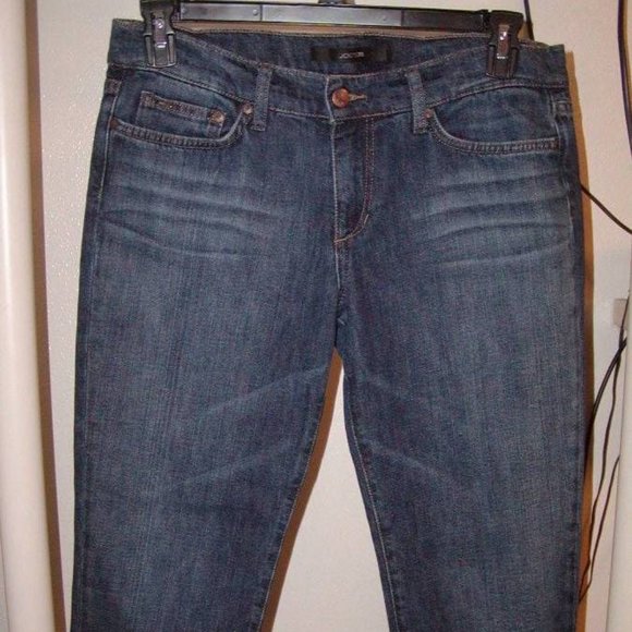 Joe's Jeans Denim - JOES WOMENS MED WASH STRETCH FIT SLIT HEN KICKER CAPRIS SZ 30 EUC!